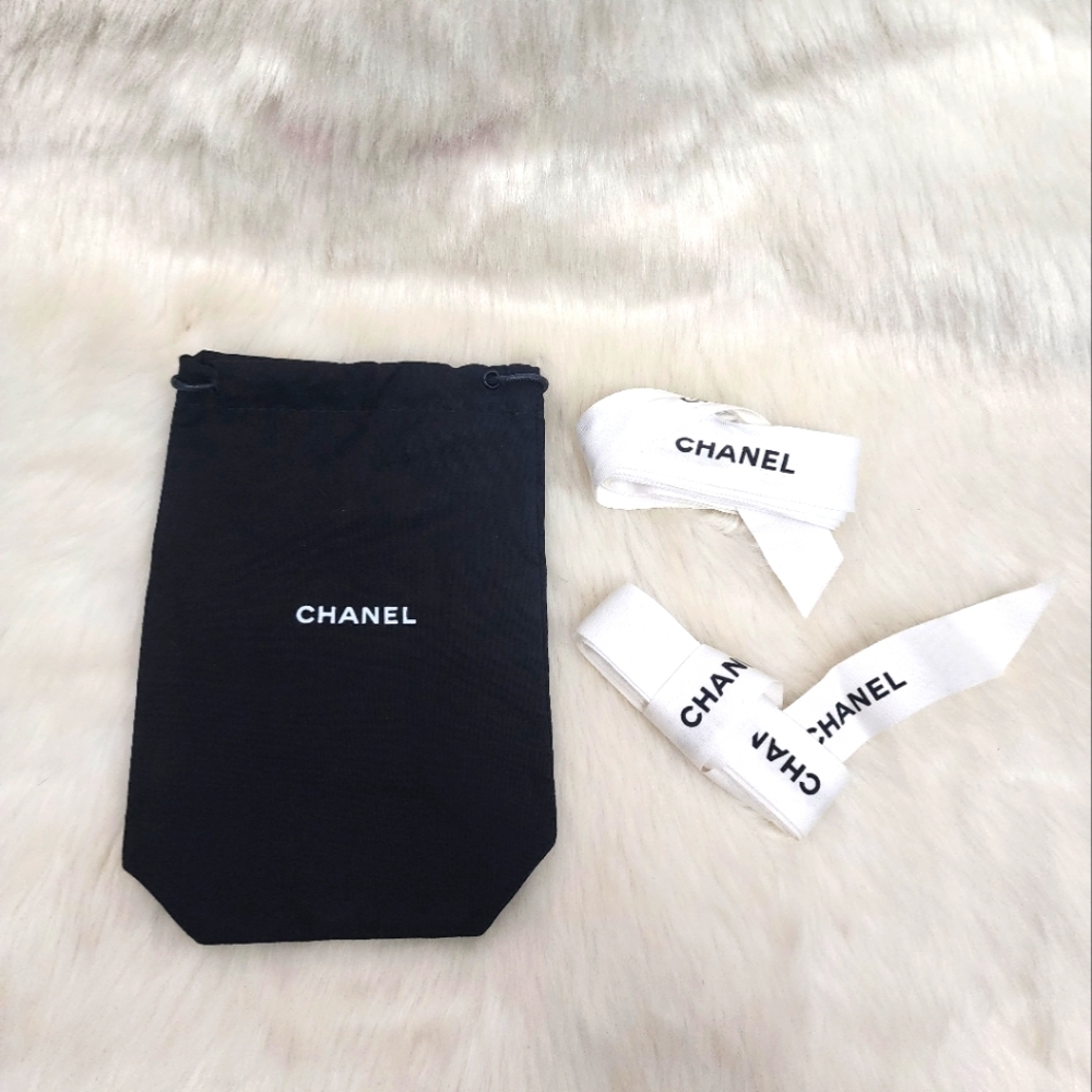 Authentic CHANEL Dust Bag and Ribbons